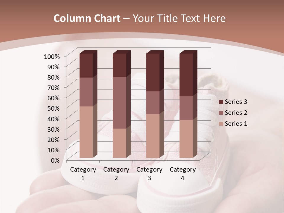 Pregnant Woman Holding Pair Of Pink Shoes For Baby Girl PowerPoint Template