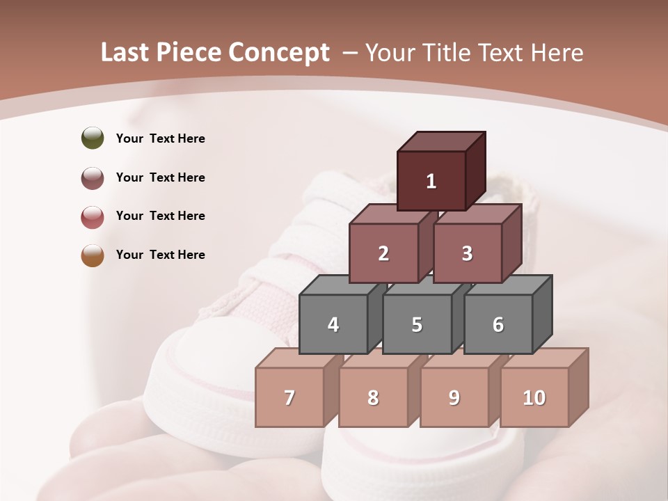 Pregnant Woman Holding Pair Of Pink Shoes For Baby Girl PowerPoint Template