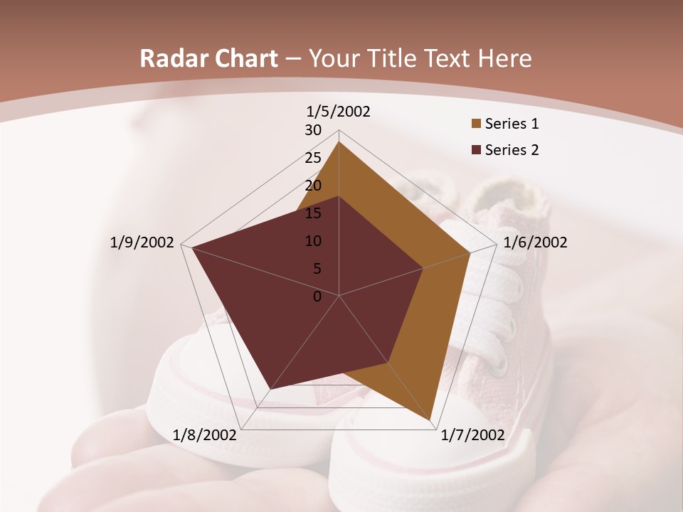 Pregnant Woman Holding Pair Of Pink Shoes For Baby Girl PowerPoint Template