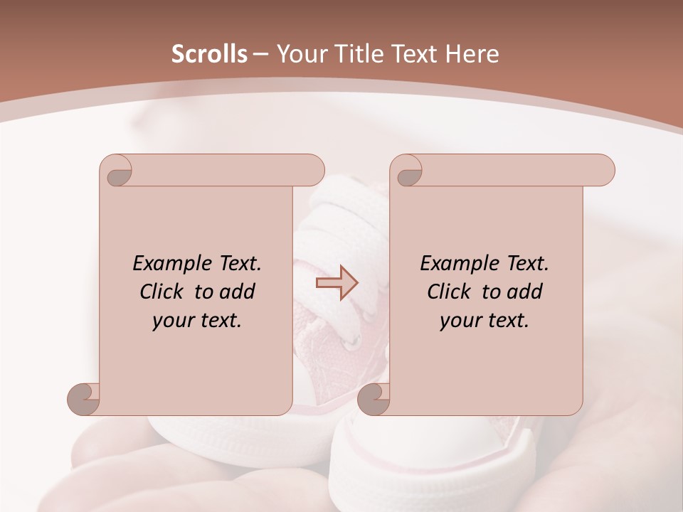 Pregnant Woman Holding Pair Of Pink Shoes For Baby Girl PowerPoint Template