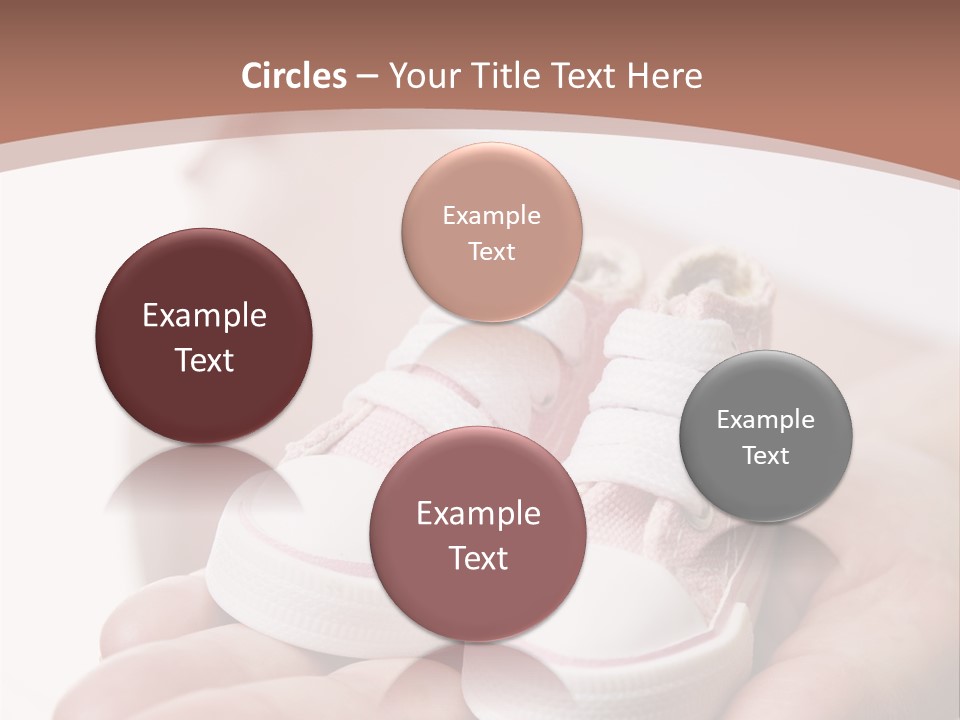 Pregnant Woman Holding Pair Of Pink Shoes For Baby Girl PowerPoint Template