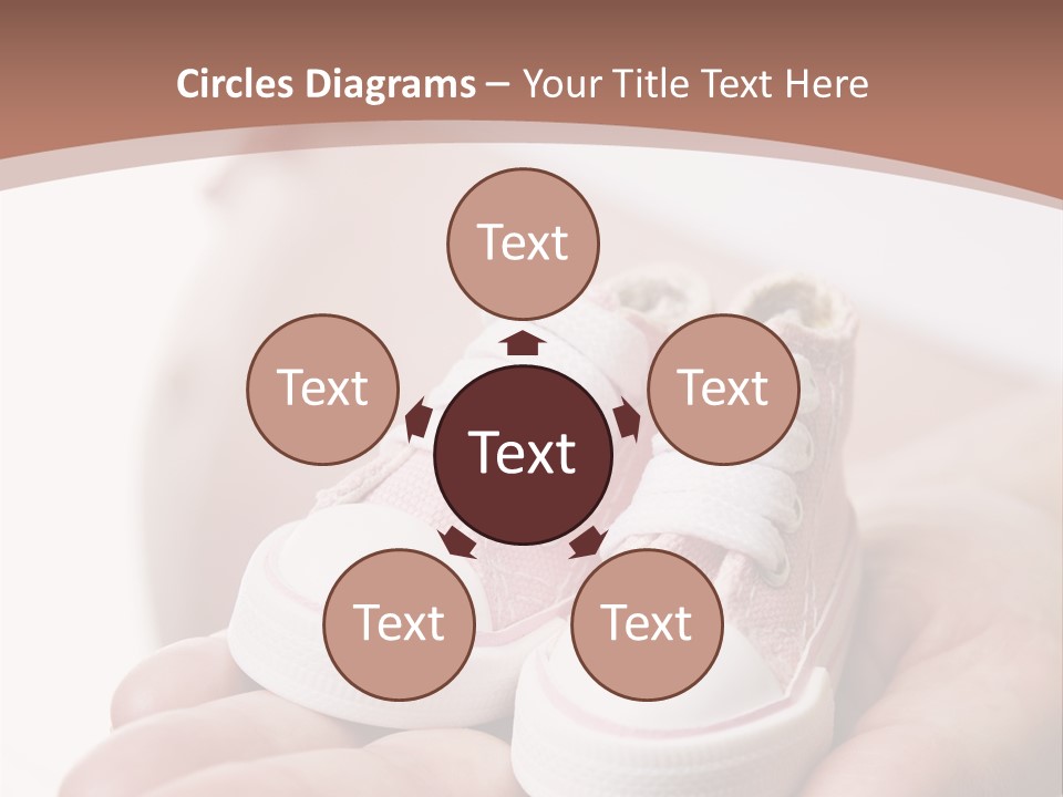 Pregnant Woman Holding Pair Of Pink Shoes For Baby Girl PowerPoint Template