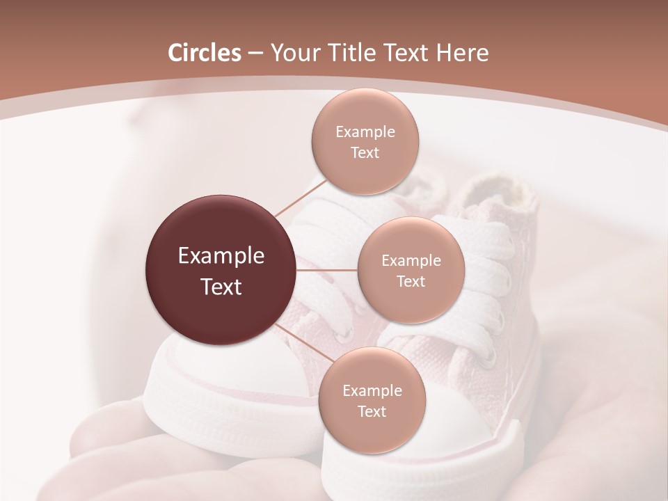 Pregnant Woman Holding Pair Of Pink Shoes For Baby Girl PowerPoint Template