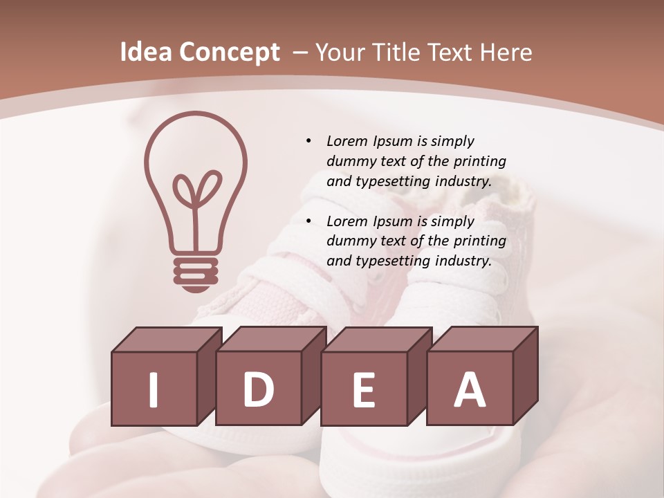 Pregnant Woman Holding Pair Of Pink Shoes For Baby Girl PowerPoint Template