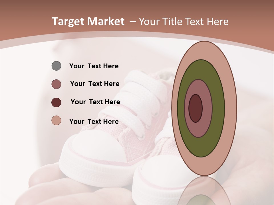 Pregnant Woman Holding Pair Of Pink Shoes For Baby Girl PowerPoint Template