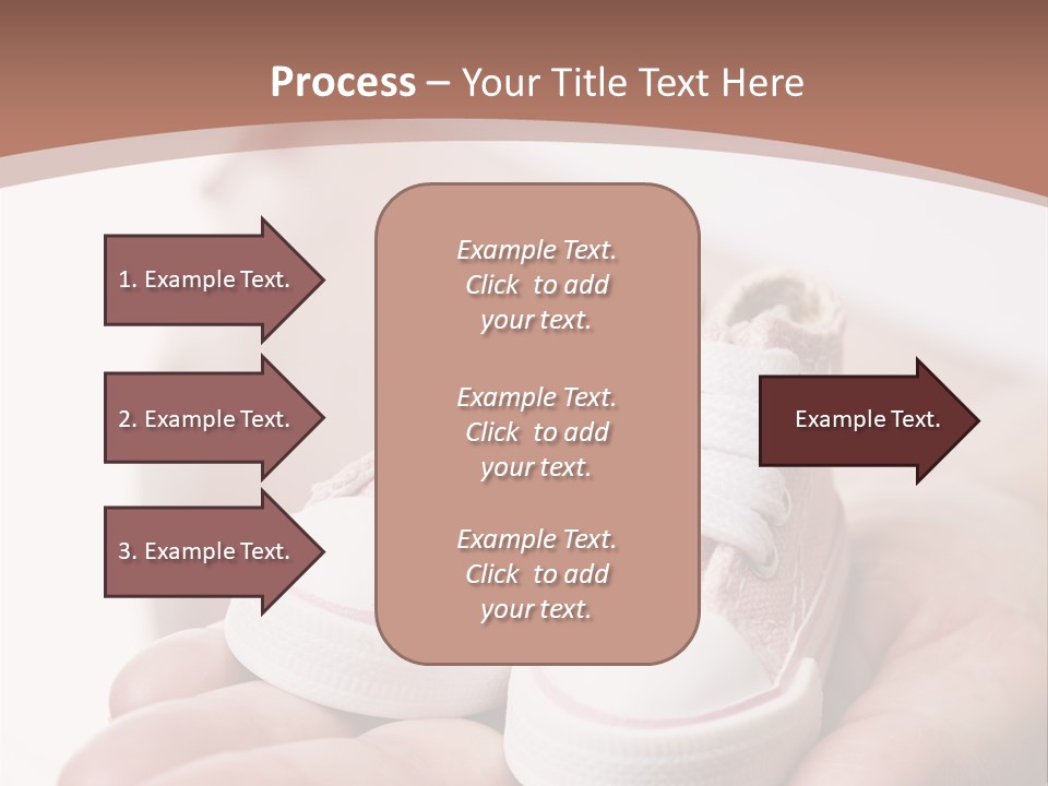 Pregnant Woman Holding Pair Of Pink Shoes For Baby Girl PowerPoint Template