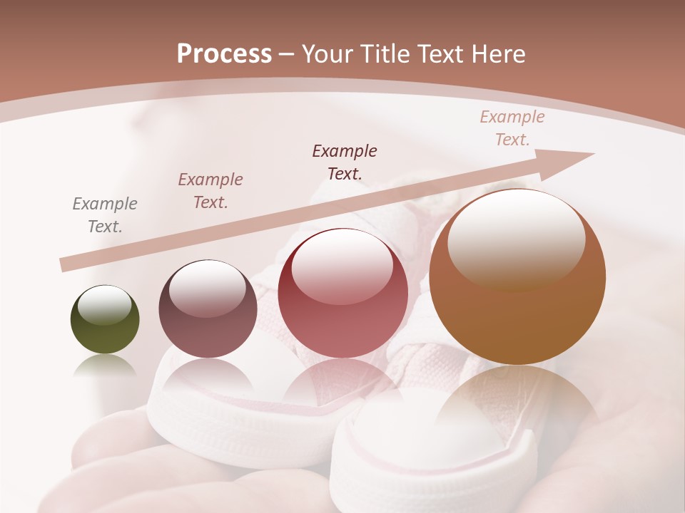 Pregnant Woman Holding Pair Of Pink Shoes For Baby Girl PowerPoint Template