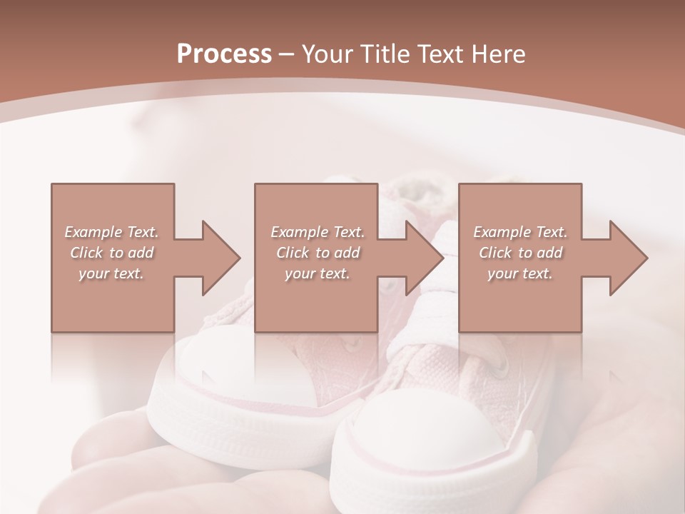 Pregnant Woman Holding Pair Of Pink Shoes For Baby Girl PowerPoint Template