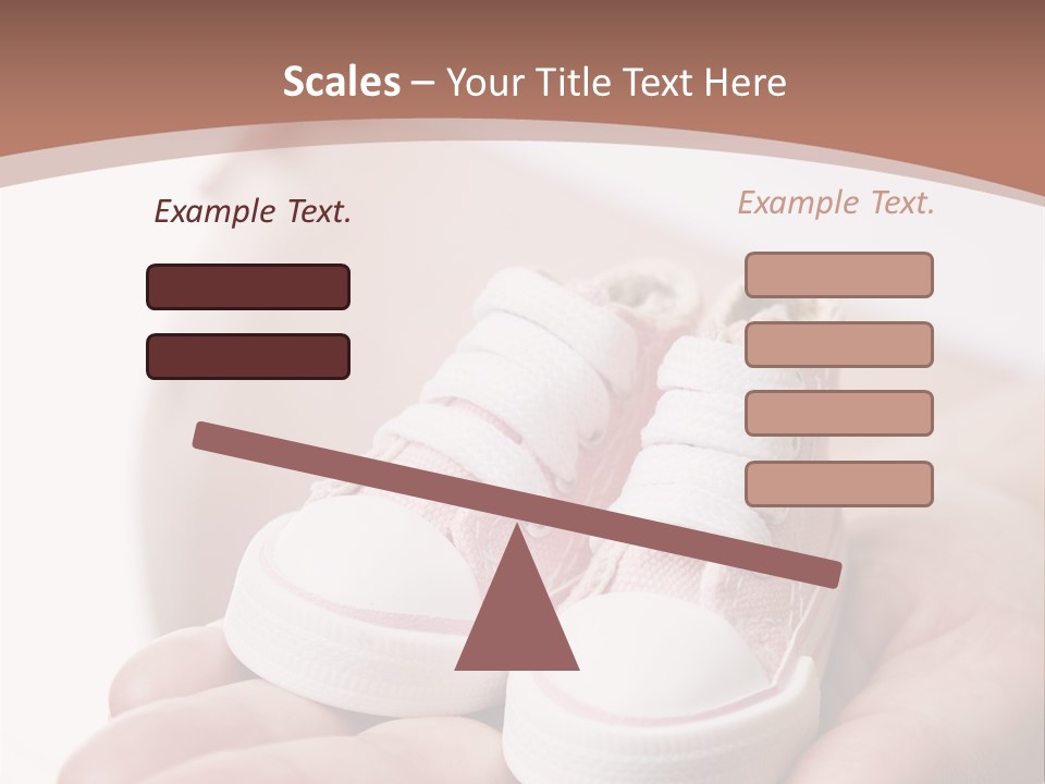 Pregnant Woman Holding Pair Of Pink Shoes For Baby Girl PowerPoint Template