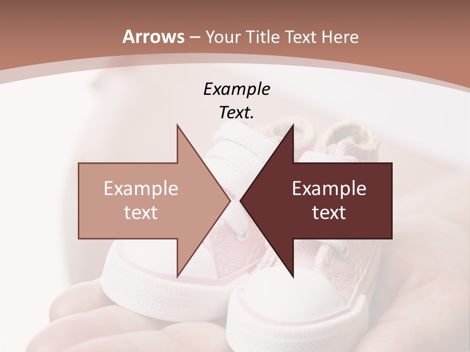 Pregnant Woman Holding Pair Of Pink Shoes For Baby Girl PowerPoint Template