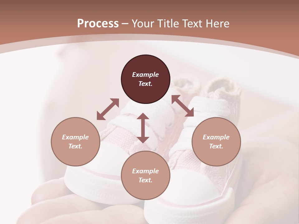 Pregnant Woman Holding Pair Of Pink Shoes For Baby Girl PowerPoint Template