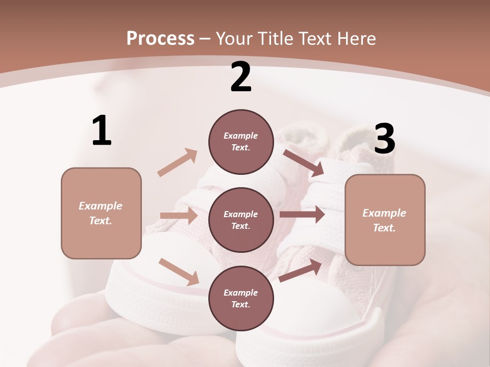 Pregnant Woman Holding Pair Of Pink Shoes For Baby Girl PowerPoint Template