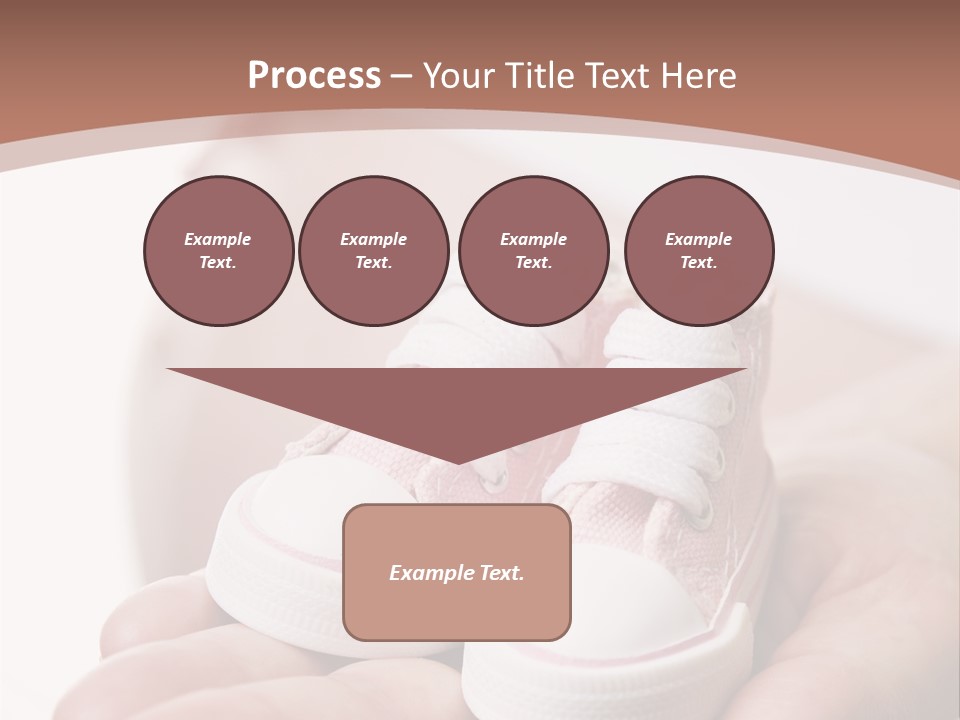 Pregnant Woman Holding Pair Of Pink Shoes For Baby Girl PowerPoint Template