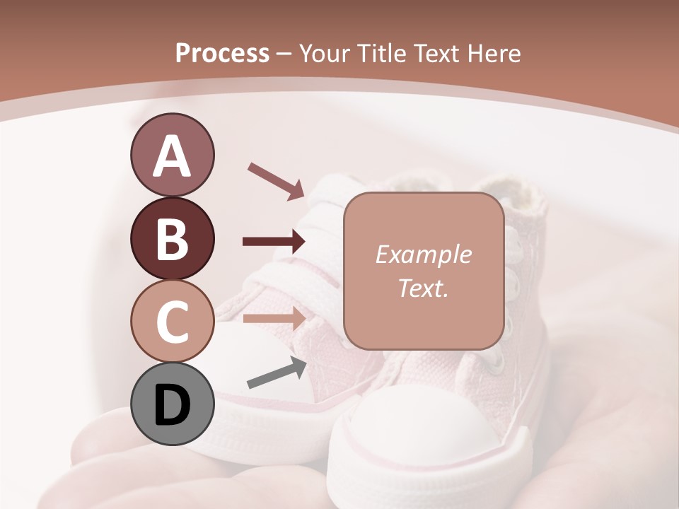 Pregnant Woman Holding Pair Of Pink Shoes For Baby Girl PowerPoint Template