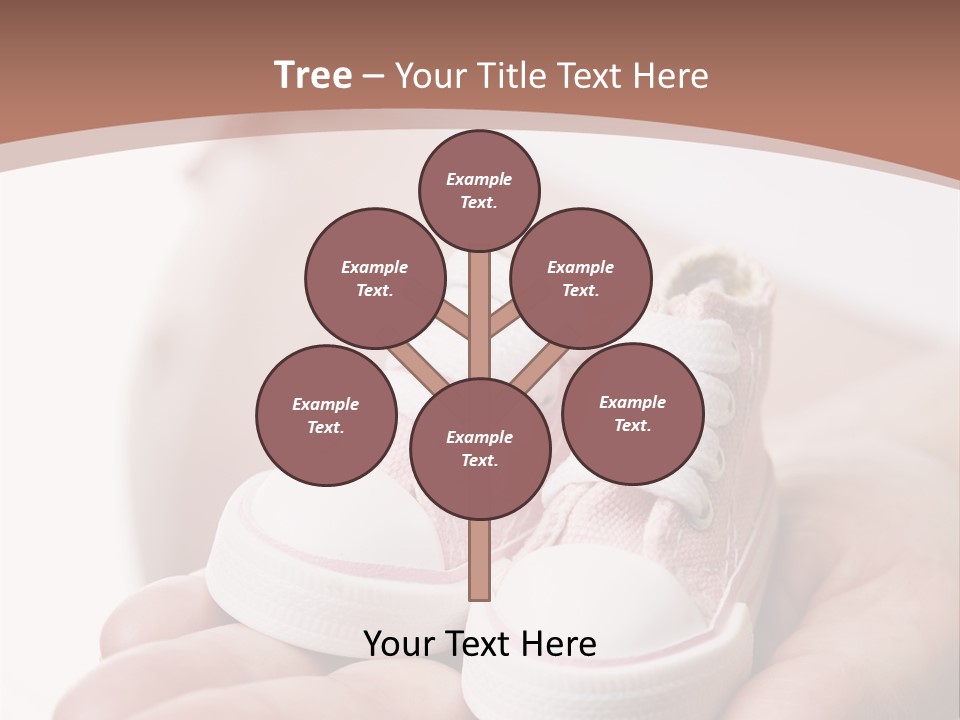 Pregnant Woman Holding Pair Of Pink Shoes For Baby Girl PowerPoint Template