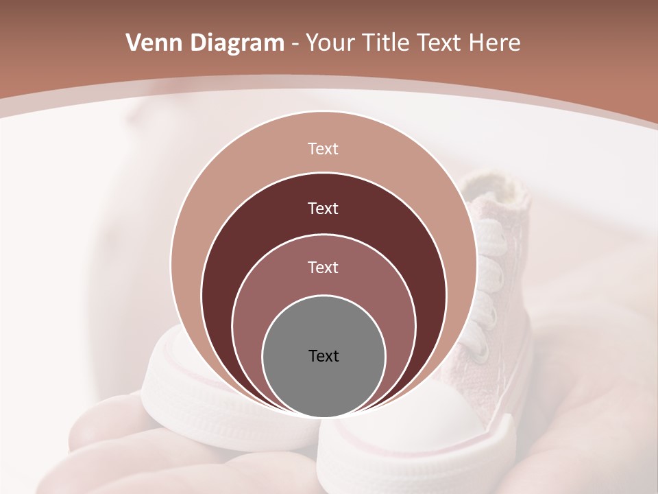 Pregnant Woman Holding Pair Of Pink Shoes For Baby Girl PowerPoint Template