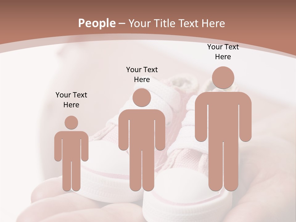 Pregnant Woman Holding Pair Of Pink Shoes For Baby Girl PowerPoint Template