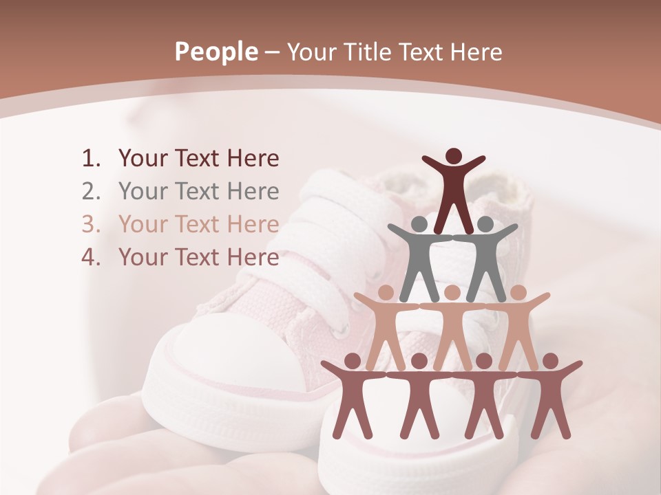 Pregnant Woman Holding Pair Of Pink Shoes For Baby Girl PowerPoint Template