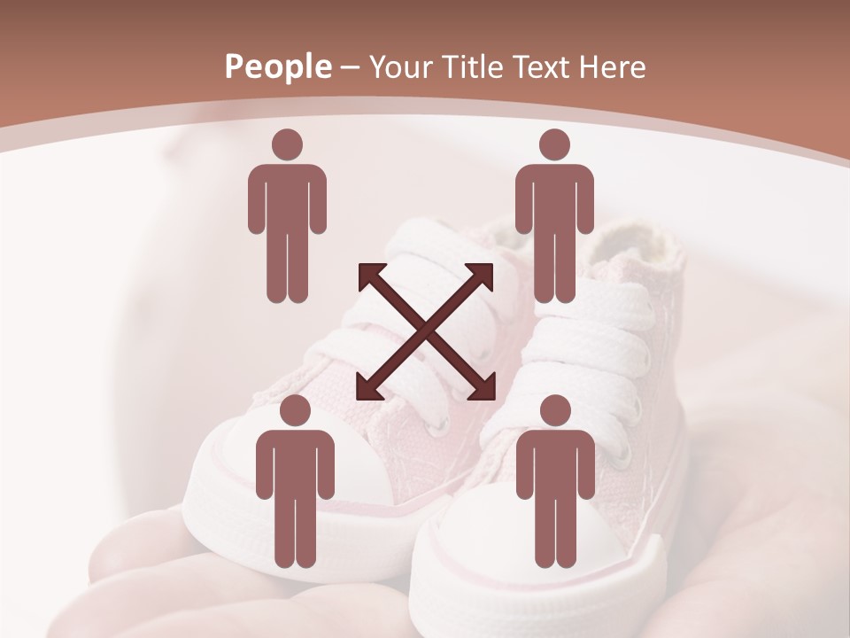 Pregnant Woman Holding Pair Of Pink Shoes For Baby Girl PowerPoint Template