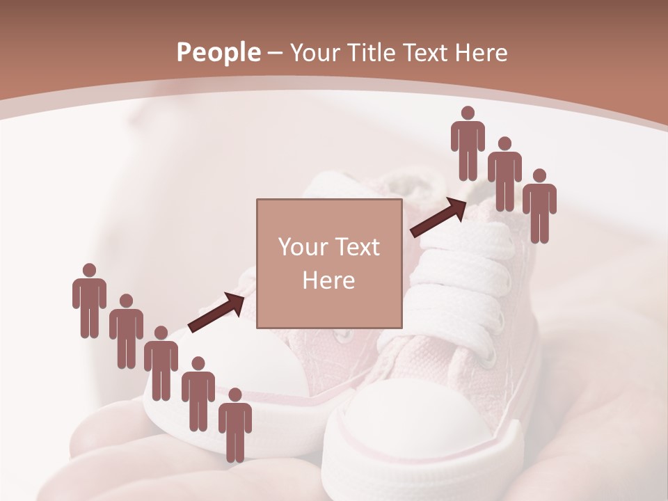 Pregnant Woman Holding Pair Of Pink Shoes For Baby Girl PowerPoint Template