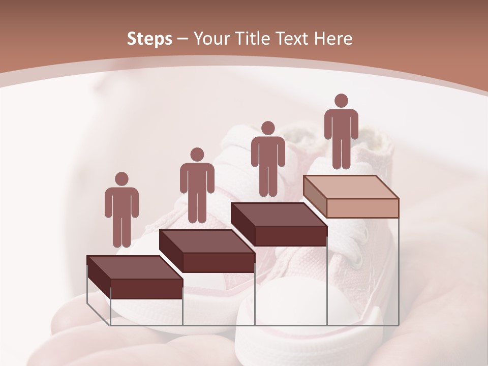 Pregnant Woman Holding Pair Of Pink Shoes For Baby Girl PowerPoint Template