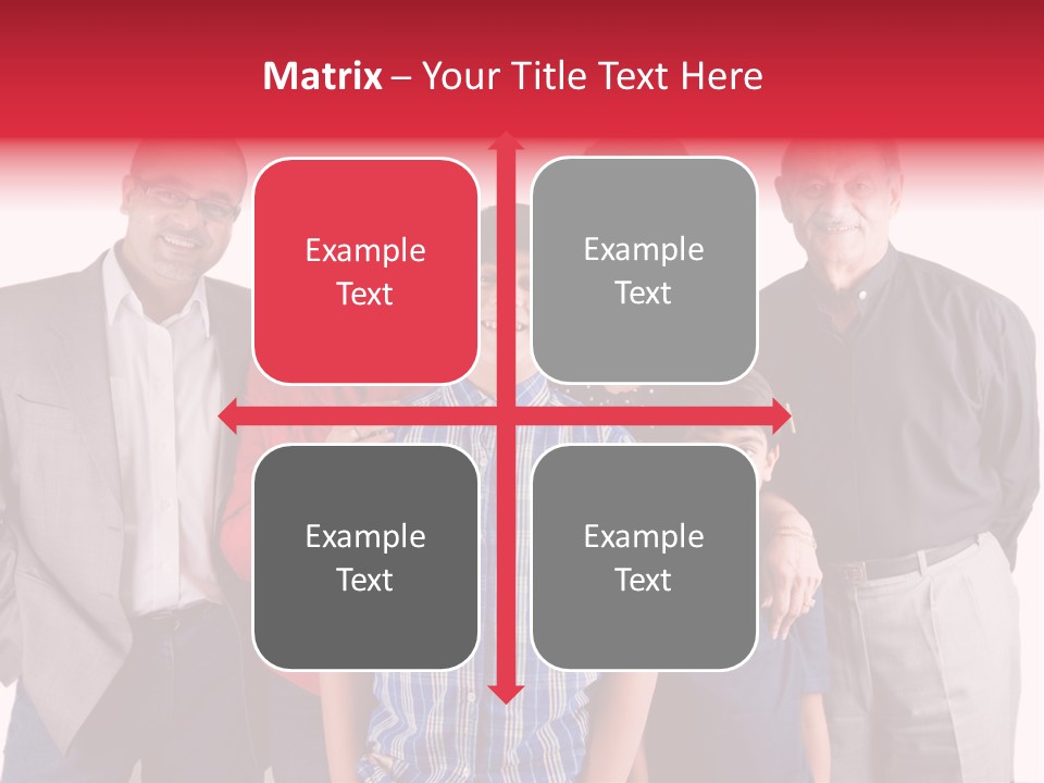 An Extended Indian Family All Pose Together In A Fun Setting PowerPoint Template