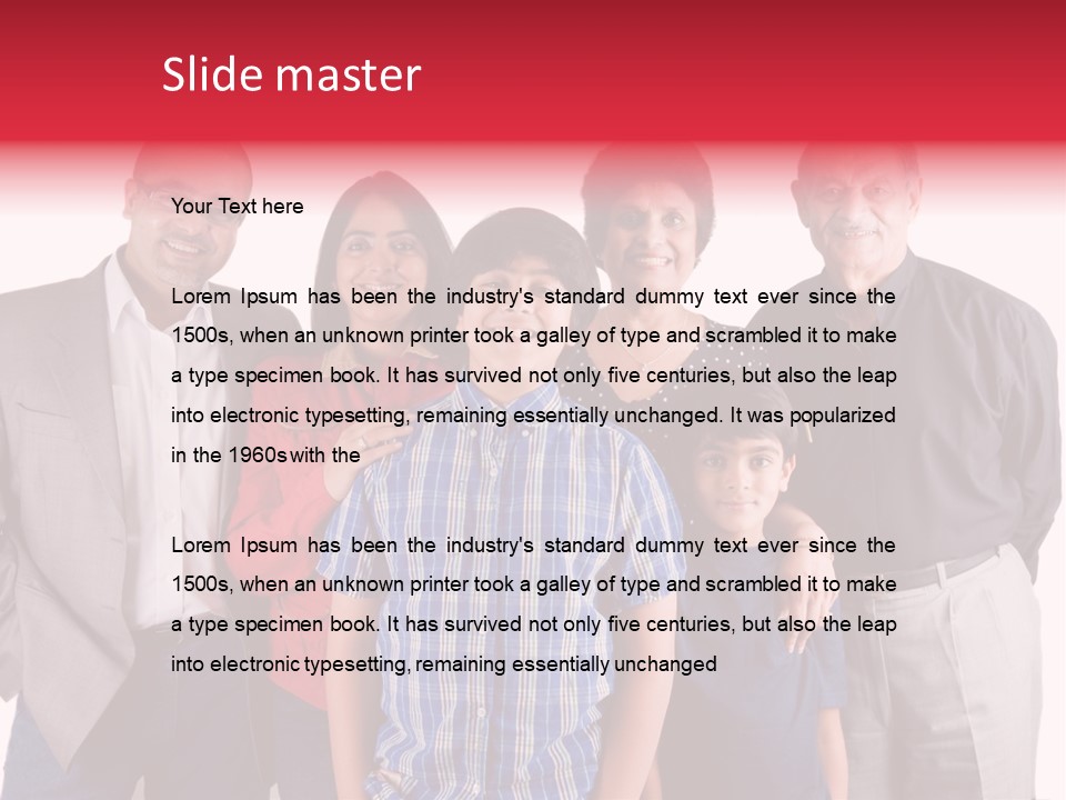 An Extended Indian Family All Pose Together In A Fun Setting PowerPoint Template