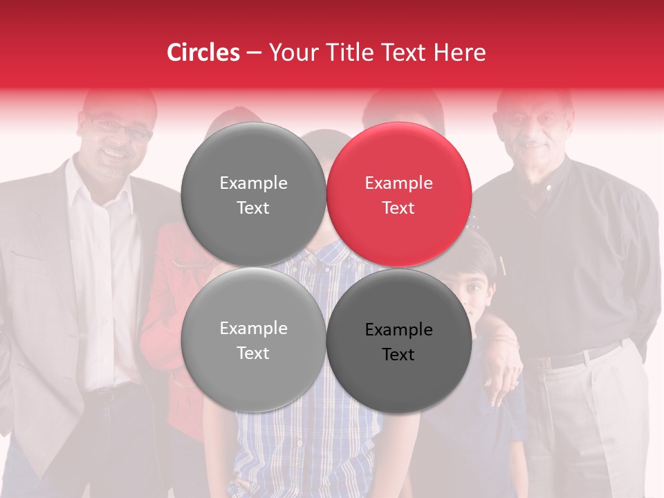 An Extended Indian Family All Pose Together In A Fun Setting PowerPoint Template