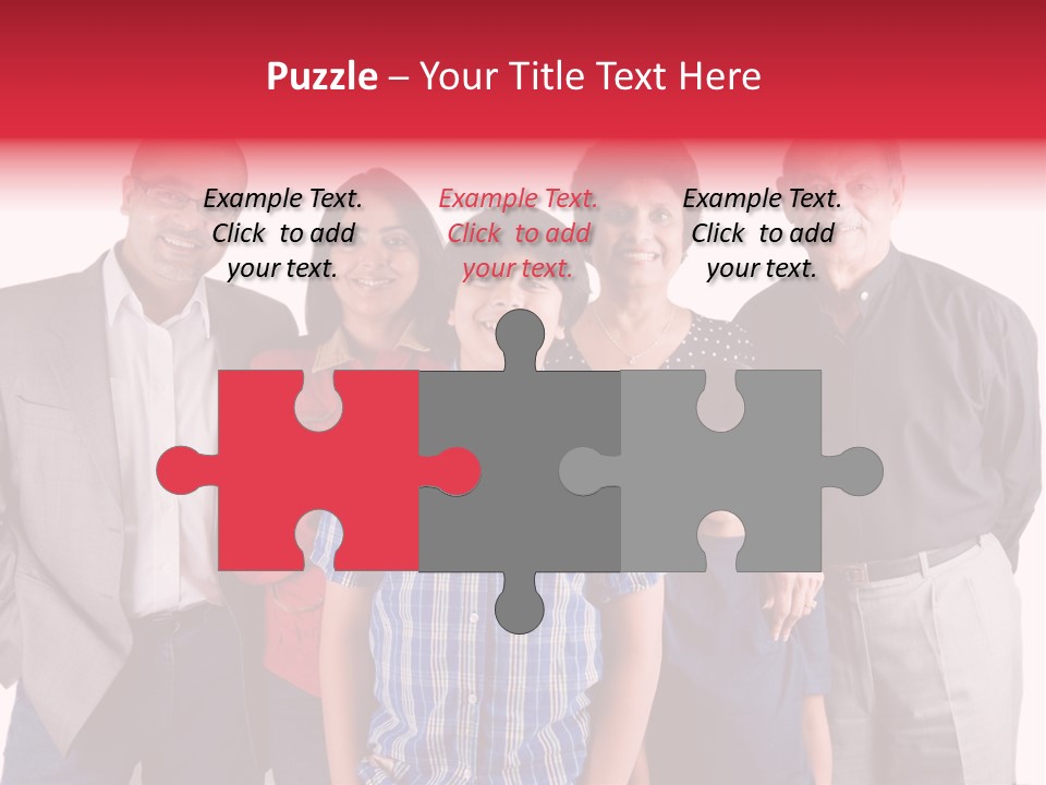 An Extended Indian Family All Pose Together In A Fun Setting PowerPoint Template