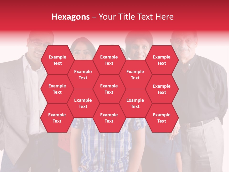 An Extended Indian Family All Pose Together In A Fun Setting PowerPoint Template