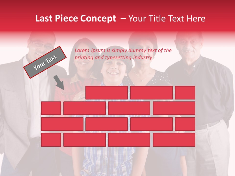 An Extended Indian Family All Pose Together In A Fun Setting PowerPoint Template