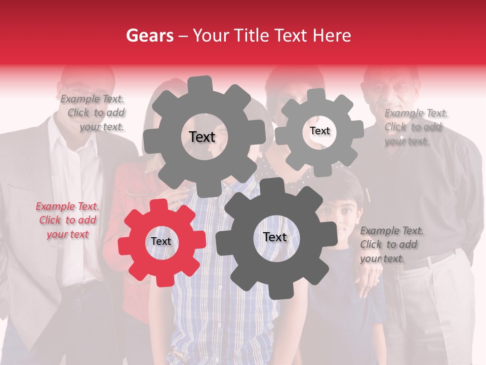 An Extended Indian Family All Pose Together In A Fun Setting PowerPoint Template