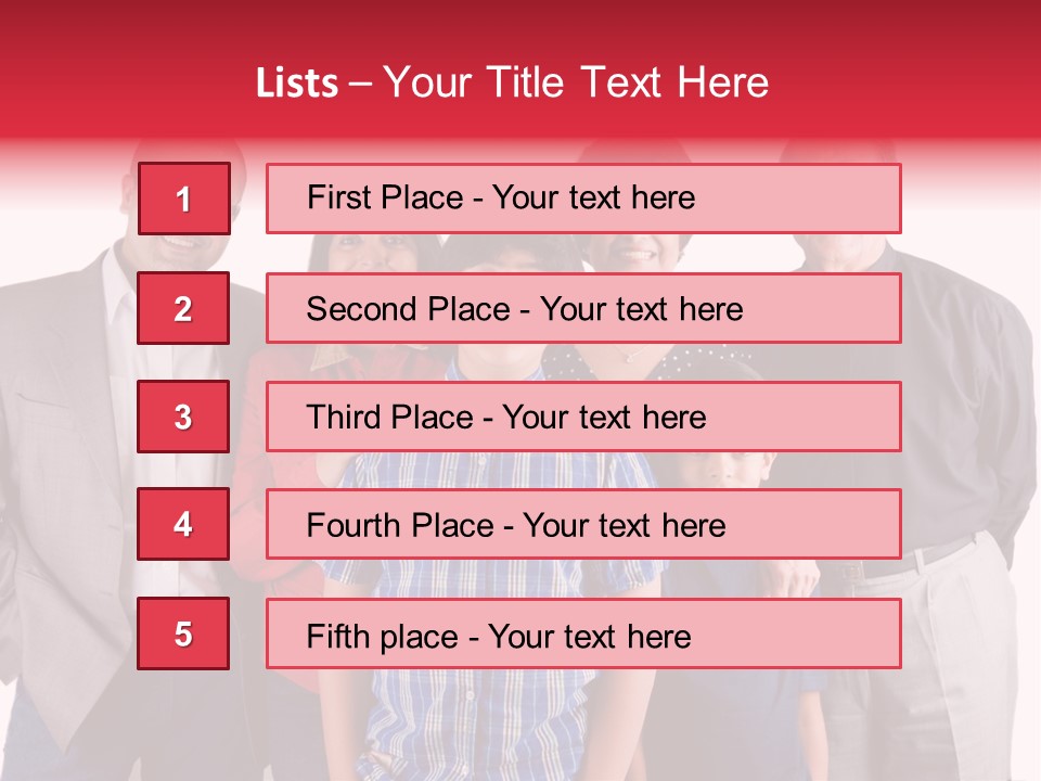 An Extended Indian Family All Pose Together In A Fun Setting PowerPoint Template