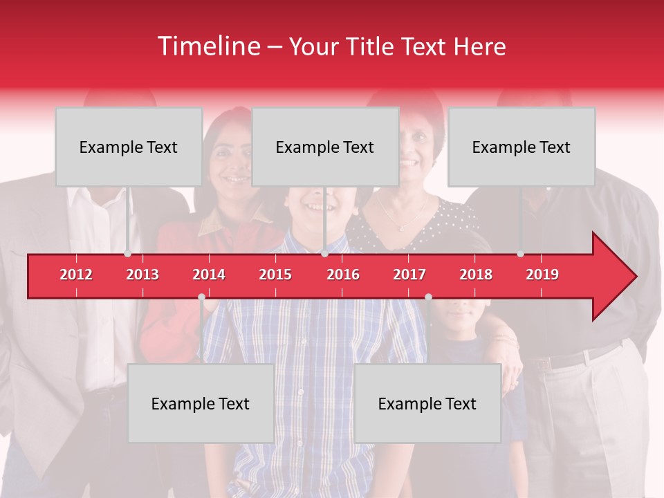 An Extended Indian Family All Pose Together In A Fun Setting PowerPoint Template