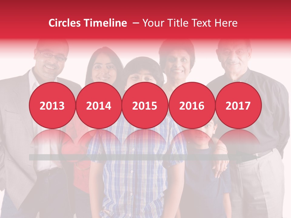 An Extended Indian Family All Pose Together In A Fun Setting PowerPoint Template