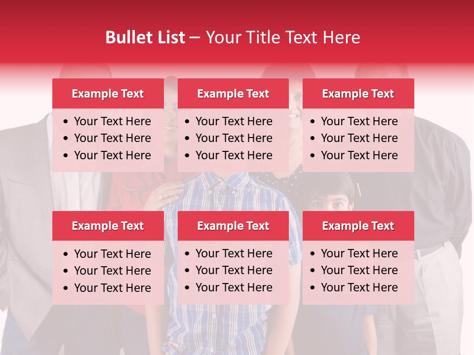 An Extended Indian Family All Pose Together In A Fun Setting PowerPoint Template