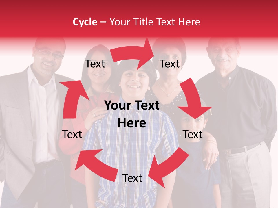 An Extended Indian Family All Pose Together In A Fun Setting PowerPoint Template