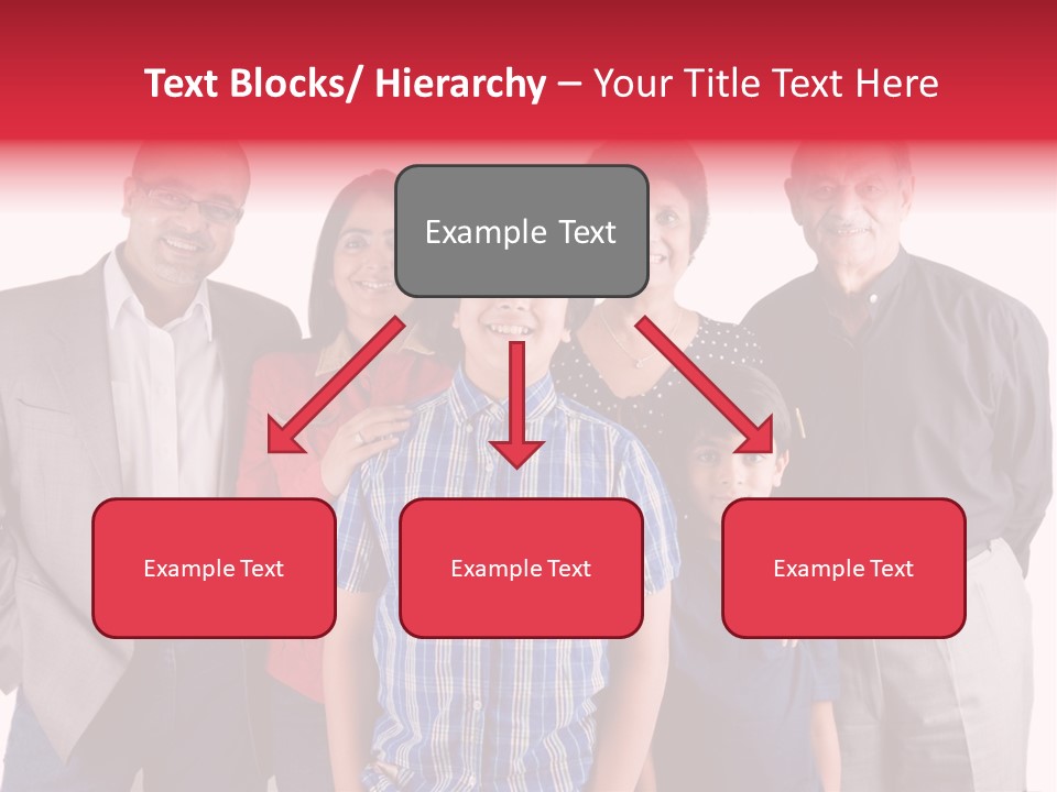 An Extended Indian Family All Pose Together In A Fun Setting PowerPoint Template