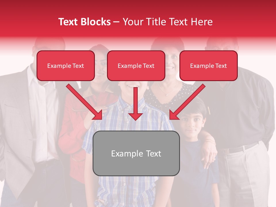 An Extended Indian Family All Pose Together In A Fun Setting PowerPoint Template