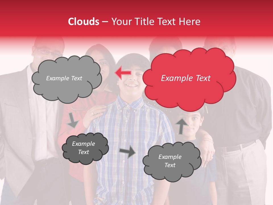 An Extended Indian Family All Pose Together In A Fun Setting PowerPoint Template