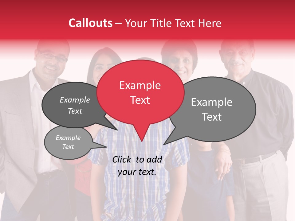 An Extended Indian Family All Pose Together In A Fun Setting PowerPoint Template