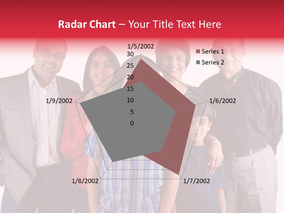 An Extended Indian Family All Pose Together In A Fun Setting PowerPoint Template