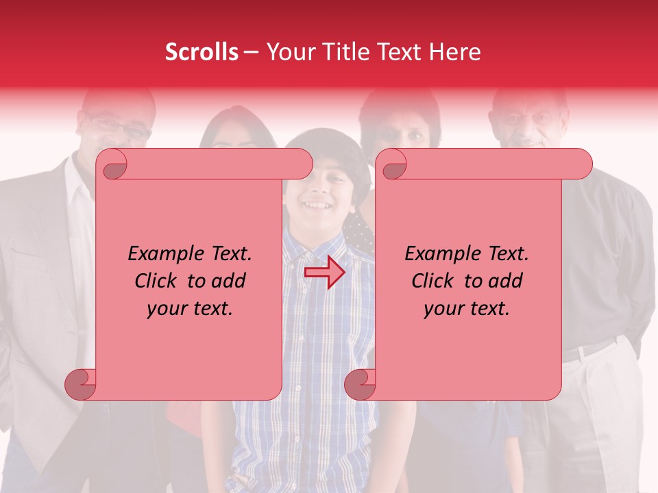 An Extended Indian Family All Pose Together In A Fun Setting PowerPoint Template