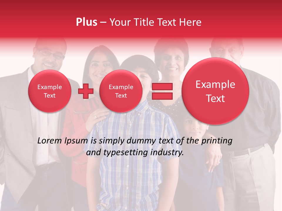 An Extended Indian Family All Pose Together In A Fun Setting PowerPoint Template