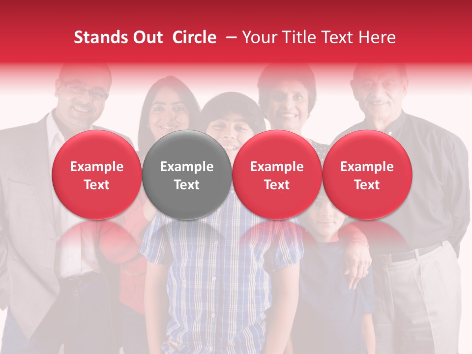 An Extended Indian Family All Pose Together In A Fun Setting PowerPoint Template