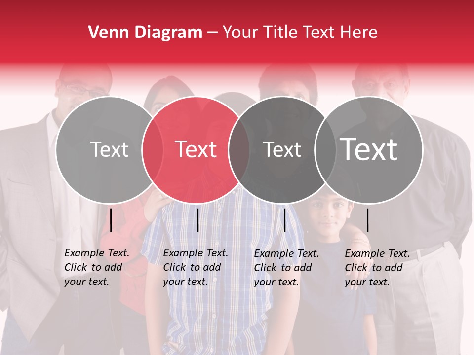 An Extended Indian Family All Pose Together In A Fun Setting PowerPoint Template