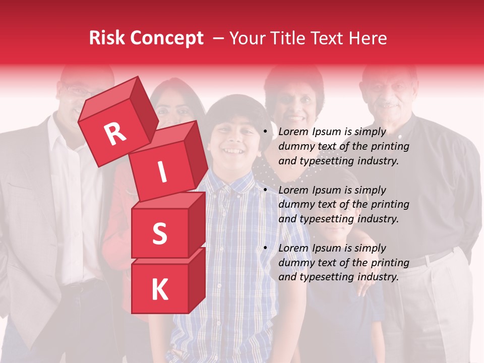 An Extended Indian Family All Pose Together In A Fun Setting PowerPoint Template