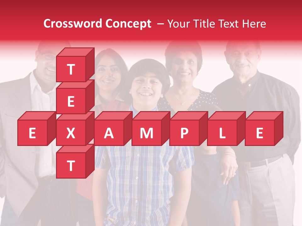 An Extended Indian Family All Pose Together In A Fun Setting PowerPoint Template