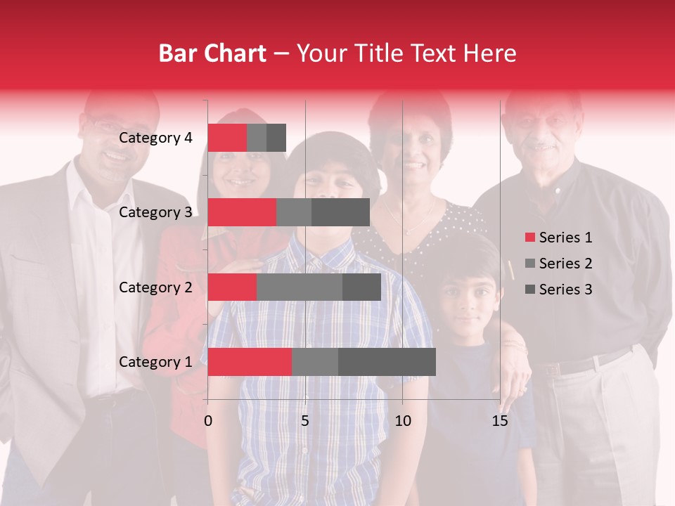 An Extended Indian Family All Pose Together In A Fun Setting PowerPoint Template