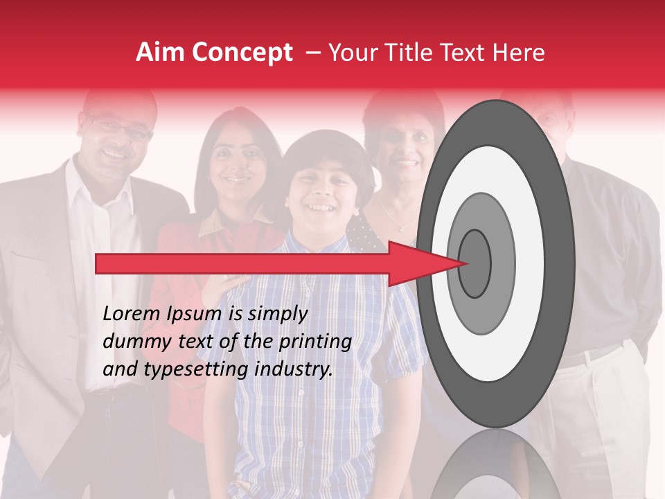 An Extended Indian Family All Pose Together In A Fun Setting PowerPoint Template